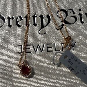 18k Rose Gold Ruby & Diamond Necklace